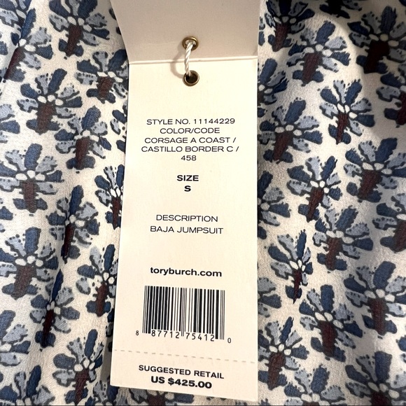 NWT Tory Burch Silk Baja Jumpsuit - Picture 15 of 15